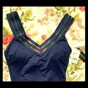 Kenneth Cole Women's Swimsuit Sz Medium Navy Blue